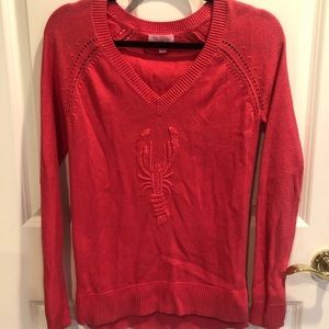 Lilly Pulitzer Pink Lobster Sweater Size M